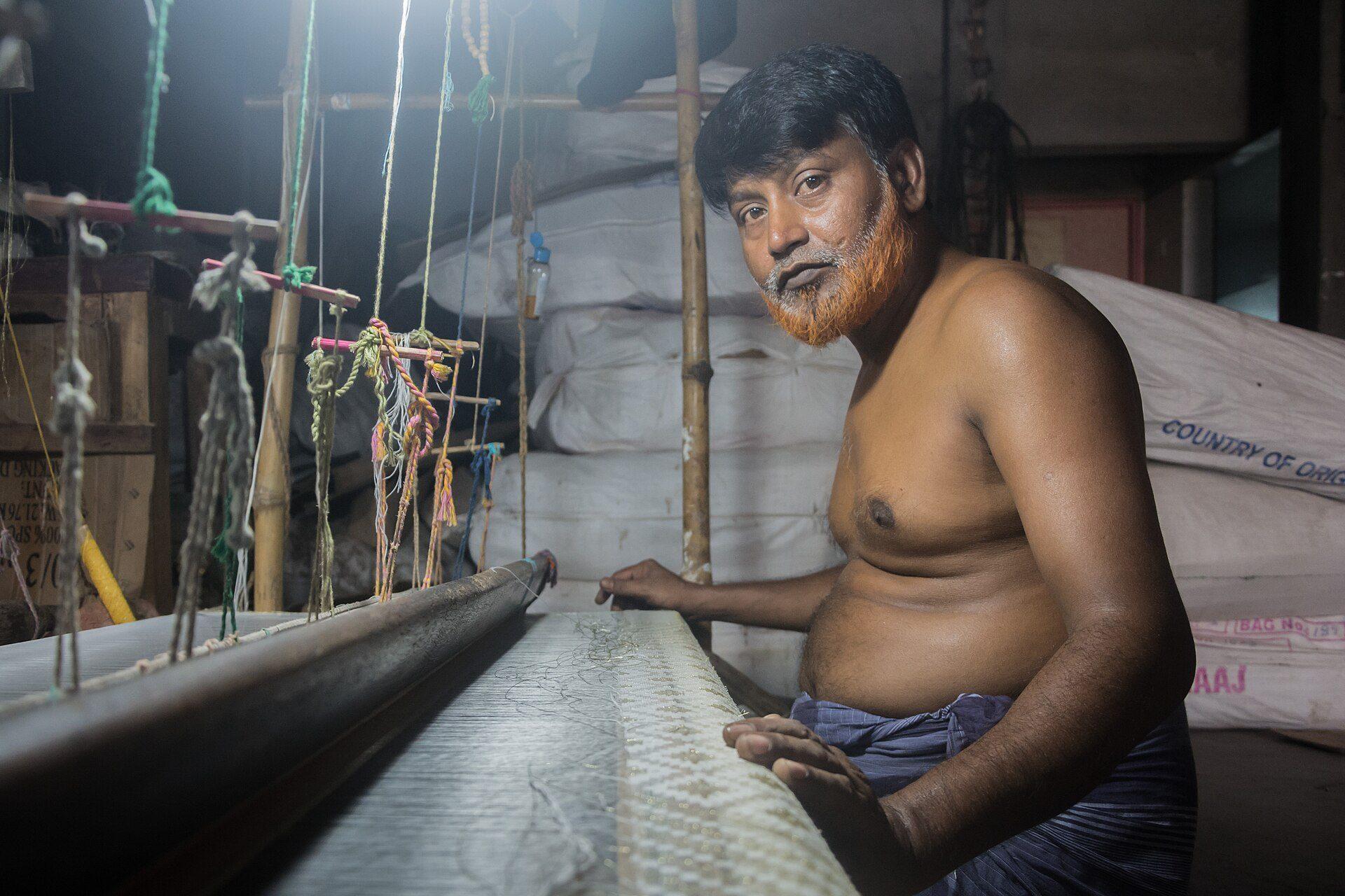 A jamdani weaver in Narayanganj